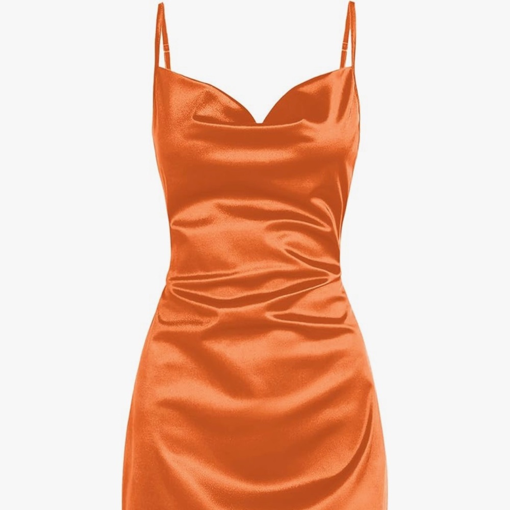 Zaful Women's Vibrant Orange Mini Dress